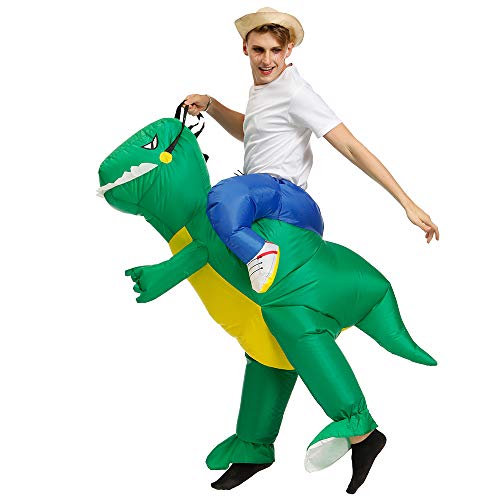 Zi Xi & Zi Qi Aufblasbares Kostüm Carry-me Huckepack Dinosaurier Cosplay für Fasching Erwachsene – Bild 4