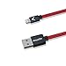 Apple MFi Certified Lightning Cable, Voltmax Nylon-Braided iPhone Charger with Reinforced Aramid Fiber for iPhone X, iPhone 8/8Plus, iPad, Air pods&More(Red-3ft)