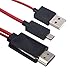 Yubohai Mobile to Tv Cable 6.5Feet Micro USB to HDMI Cable MHL to HDMI 1080P HDTV Adapter Cable Cord for Samsung Galaxy Galaxy /S3/S4/S5/Note 3 Galaxy Tab 3 8.0, Tab 3 10.1, Tab Pro (Red)