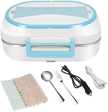 Electric Heating Lunch Box, Food Heater Portable Food Warmer for Car with Removable 304 Stainless Steel Container - Food Grade Material, Car and Home Dual Use