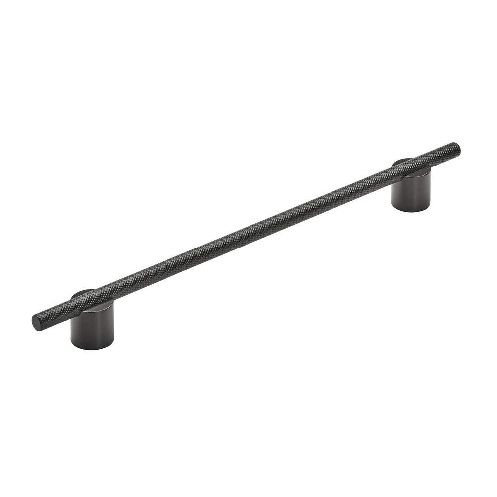 Amerock | Cabinet Pull | Matte Black | 10-1/16 inch (256 mm) Center to Center | Transcendent | 1 Pack | Drawer Pull | Drawer Handle | Cabinet Hardware