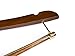 25 Quality Hangers Wooden Hangers Beautiful Sturdy Suit Coat Hangers with Locking Bar Gold Hooks (25)