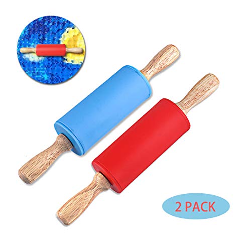5D Diamond Painting Tool Silicone Roller, Accessories for DIY Rhinestone Embroidery by Number Kit Full Drill Sticking Tightly for Adults Kids (2 Pack) - Thumbnail 6