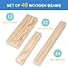 Playlearn 48pc Foam Wooden Beams for Kids- Children’s Reflective Vest and Storage Bag Included - Actual Beam Size Lightweight, Soft Building Blocks - Fake Wooden Beams