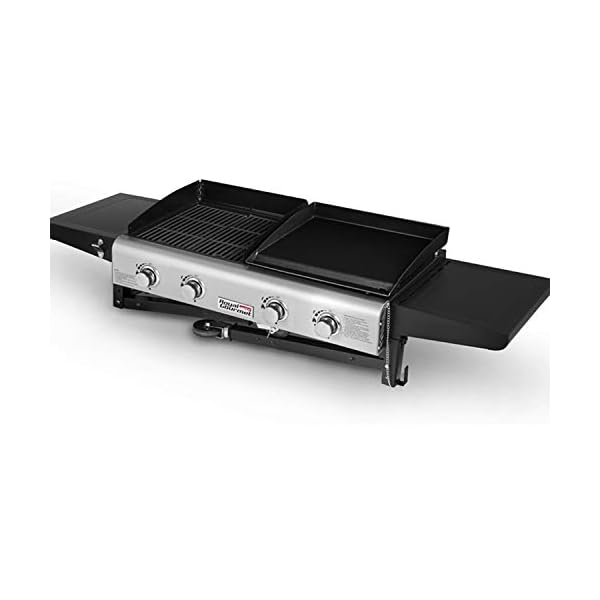Royal-Gourmet-GD401-Portable-Propane-Gas-Grill-and-Griddle-Combo4-BurnerGriddle-Flat-Top-Folding-LegsVersatile-Outdoor-Camping-Stove-with-Side-Table