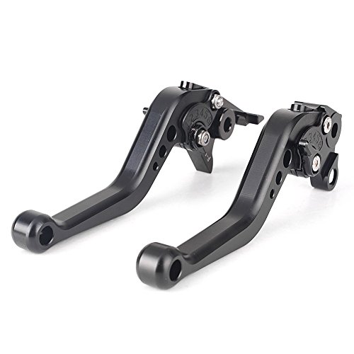 GZYF Pair Adjustable Motorcycle Short Brake Clutch Levers Set Compatible with Suzuki 1999-2007 HAYABUSA GSX1300R & 1998-2003 TL1000R & GSX1400 2001-2007