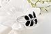 Angelady Women Girls Black Enamel Flower Austrian Crystals Cocktail Ring 18K Platinum / Rose Gold Plated