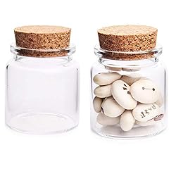 luzen 2Pcs 50ml Empty Clear Glass Bottles Vials