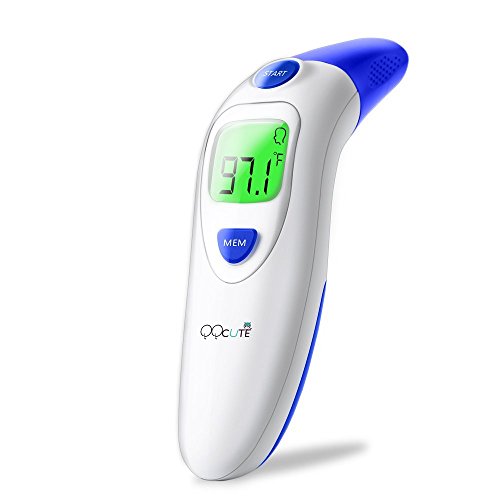 QQCute Digital Infrared Forehead Thermometer More Accurate Medical Fever Body Basal Thermometers Suitable For Baby Kid Adult (Blue-)