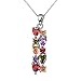 Pendant Necklace for Women Multicolor Cubic Zirconia Necklace Jewelry for Mom Wife Girlfriend Chain 18+2 inch (Pendant)