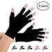 2 Pairs Arthritis Gloves, Compression Gloves for men and women (Small (2 Pair), Pure Black)