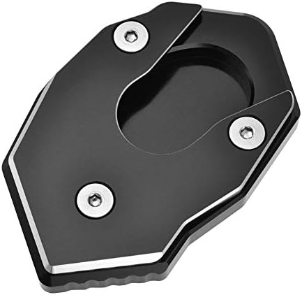 LTGJJ Motorcycle Kickstand Side Stand Enlarge Foot Pad Kickstand Extension Plate Pad for Kawasaki Z800 2013-2016 Z900 2017-2018 Er6n/Er6f Ninja650r 2012-2017 (Color : Black)
