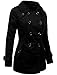 NE PEOPLE Womens Classic Double Breasted Pea Coat with Belt