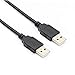 PASOW USB 2.0 Type A Male to Type A Male Extension Cable AM to AM Cord Black (30Feet/10M)