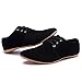 DEARWEN Men's Comfortable Fashion Suede Leather Oxfords Shoes Black US 9.5
