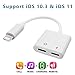 HanPro 2 in 1 Lightning Adapter, Headphone Audio and Charge Adapter, Dual Lightning Splitter for iPhone 7/7 Plus