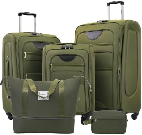 Amazon.com: Merax Softside Luggage Set Softshell Lightweight 3
