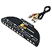 Mosuch 4-Way Audio Video AV RCA Switch Game Selector Box Splitter Black