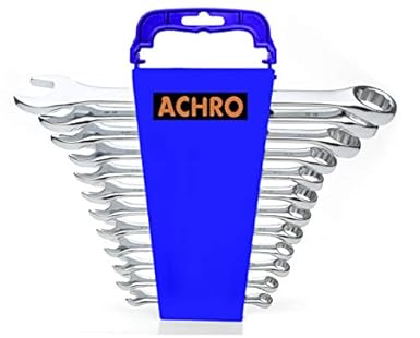 ACHRO 12 pcs Long Combination Spanner Set. Wrench Set/Spanner Set Tools kit/Set of 12 Piece/Tools kit for Home use. - Professional Spanners