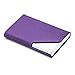 Padike Business Card Holder, Upgraded Leather Business Card Case Pocket Card Holders for Men or Women, Metal Slim Name Card Holder RFID Blocking Business Card Carrier with Magnetic Closure(Purple)