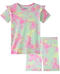 Dolphin&Fish Kids Short Pjs Girls Summer Pajamas