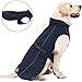 Dog Raincoat Adjustable Lightweight Jacket with Reflective Straps Buckle and Harness Hole Best Gift for Large Medium Small Puppy Dog[ Navy Blue, XL]