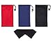 Mamlyn Set of 3 Microfiber Soft Sunglasses Pouches, With Drawstring Closure