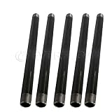 Everflow PCBL3460-5 Pre Cut Industrial Steel Pipe, Three Quarter Inch Threaded Black Pipe Nipples For DIY Vintage Furniture, 3/4 In x 60 In (Pack Of 5)