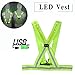 MORLIGHT LED Reflective Vest Adjustable Rechargeable High Visibility Safety Vest Gear for Night Running, Dog Walking, Jogging, Cycling, Motorcycling - Green