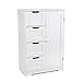 Homfa Bathroom Floor Cabinet, Off White (White)