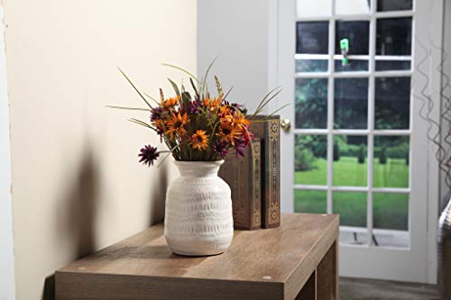 image for Hosley 7 Inch High Decorative Cream Ceramic Vase Ideal Gift for Weddin