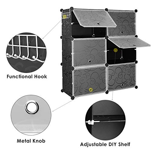 HOMFA 10 Cube Shoe Rack, DIY Cubes Storage Organizer, Multiuse Modular
