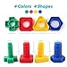 LotFancy Nuts and Bolts, 24pcs Fine Motor Skills Occupational Therapy Toys for Kids, Shapes and Colors Matching Toys, Montessori Building Construction Game with Storage Box for Baby and Toddlers