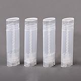 60 Lip Balm Empty Container Tubes - Bulk Chapstick Tubes - DIY Lipstick - Make Your Own Lip Gloss - Oval - Clear