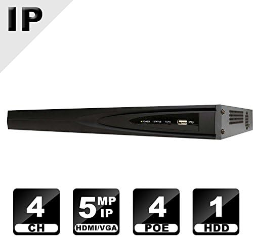 EziviewCCTV 4CH PoE NVR Network Video Recorder with up to 5MP Resolution Recording - DS-7604NI-E1/4P OEM