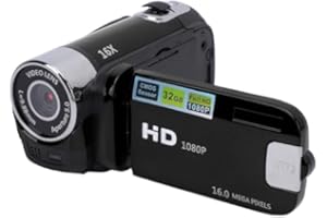 Video Camera Camcorder Digital Camera Recorder 1080P with 2.4 Inch Color Screen, 16MP 16X Zoom Anti Shake Camcorder Built in 