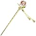 YOY Fashion Hair Decor Chinese Traditional Style Hair Sticks Shawl Pins Picks Pics Forks for Women Girls Hair Accessory 6-inch with Enamel Flower Set of 2, Pink