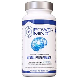 POWERMIND | Premium Brain Booster Nootropic with Magnesium, Vitamins B, C, Bacopa Monnieri for Focus & Memory | CDP…