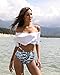 Tempt Me Women Two Piece Swimsuit High Waisted Off Shoulder Ruffled Bikini Set