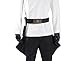 Fancycosplay Mens Imperial Officer Uniform Waist Belt Cosplay Costume Waistband (L, Black)