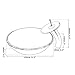 OUBONI Bathroom Round Grey Blue Clear Glass Vessel Sink Basin with Match Waterfall Faucet &Pop-Up Drain Included JN10004
