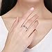 925 Sterling Silver Retro Feather Wings Adjustable Finger Ring for Women Jewelry Gift