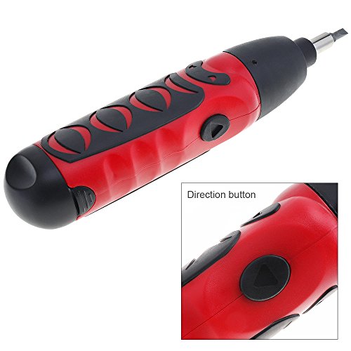 X-Power 6V Cordless Screwdriver, Battery Operated Electric Screw Driver with Bidirectional Switch and 14 Driver Bits Set for Household Maintenance