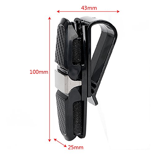 VT BigHome Portable Fastener Cip Eyeglasses Clip Ticket Card Clamp ABS Car Glasses Cases Black Car Sun Visor Sunglasses Holder