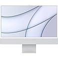 2021 Apple iMac with Apple M1 Chip with 8-core CPU (24-inch, 8GB RAM, 256GB SSD Storage) (QWERTY English) Silver (Renewed)
