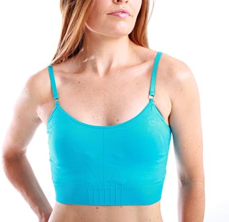 Swoob Women's Hummingbird Seamless Travel Pocket Bra Base Layer Large SkyBlue