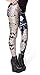 QZUnique Women's Retro Beauty And Flower Print Ankle Length Elastic Tights Leggings,Retro Beauty And Flowers,One Size