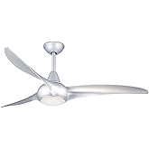 Minka-Aire F844-SL, Light Wave, 52" Ceiling Fan, Silver