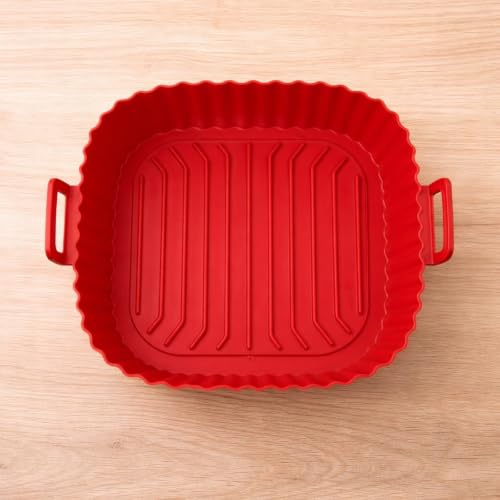 Moule en Silicone pour Air Fryer, 2 pièces, Réutilisable, Accessoire Air Fryer compatible avec Philips, Ninja, Cosori, Moulinex, Tefal et autres Air Fryers XL et XXL