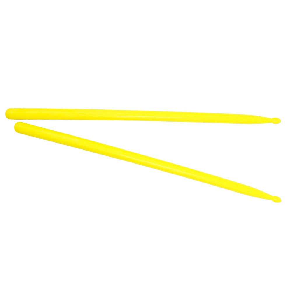 1 Pair Drumsticks, Nylon Drop-Shaped Drumsticks Drum Sticks Set Musical Instruments Accessory Parts(Yellow)